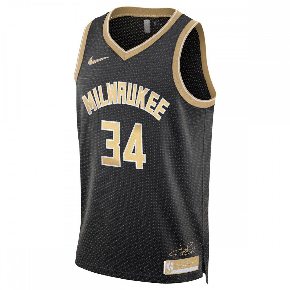 Giannis Antetokounmpo Milwaukee Bucks Unisex Select Series Swingman Jersey – Black-Pro Kit Vault | Brand New 26/27 Sports Jerseys